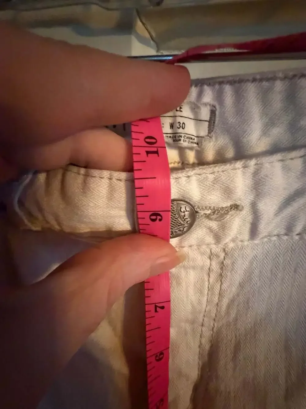 Free People White Denim Jeans Size W30